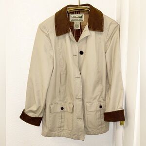 L.L. Bean Beige and Brown Utility Jacket/ barn jacket